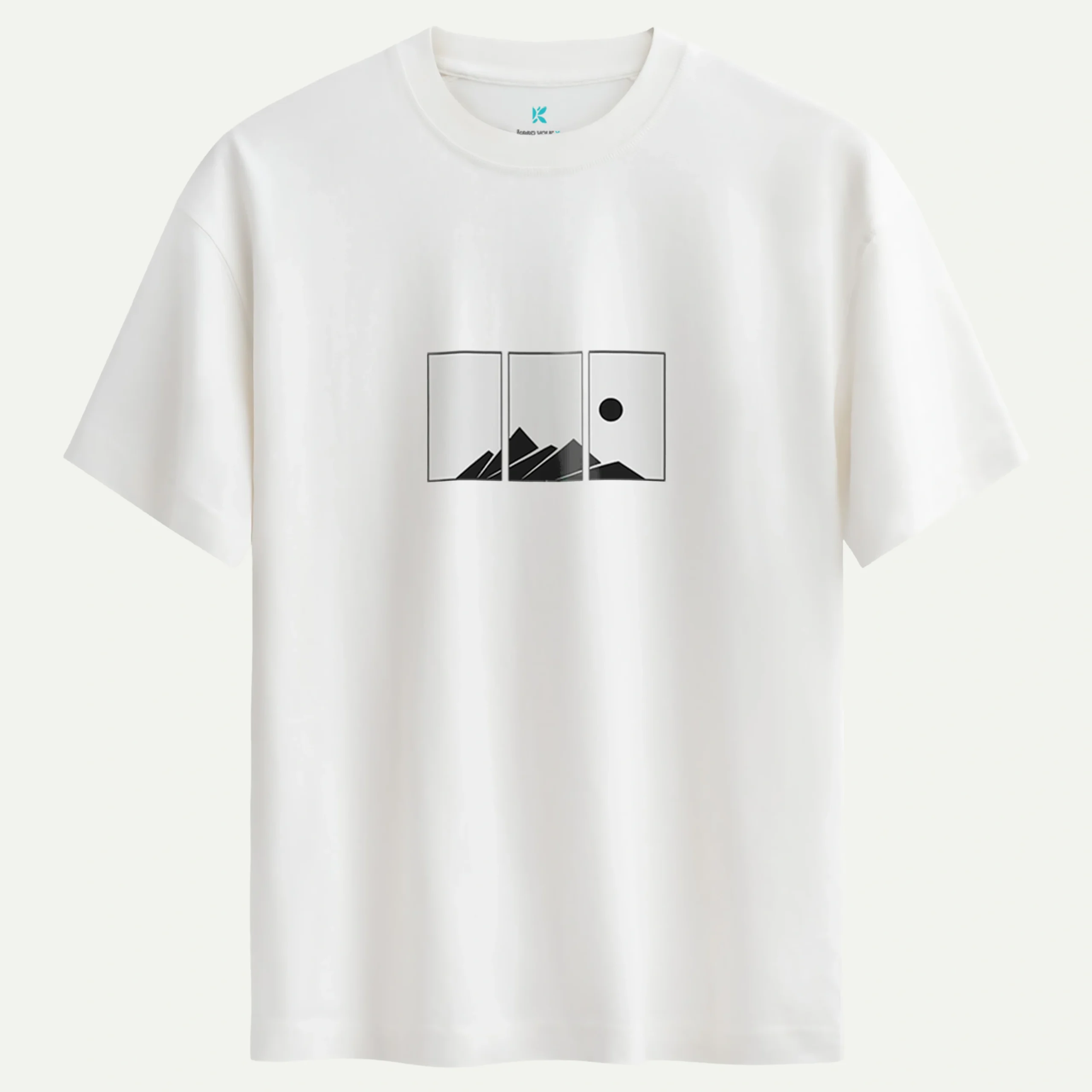 Minimal_Horizon_beyaz.webp Minimal Horizon Baskılı Tişört - Görsel 1