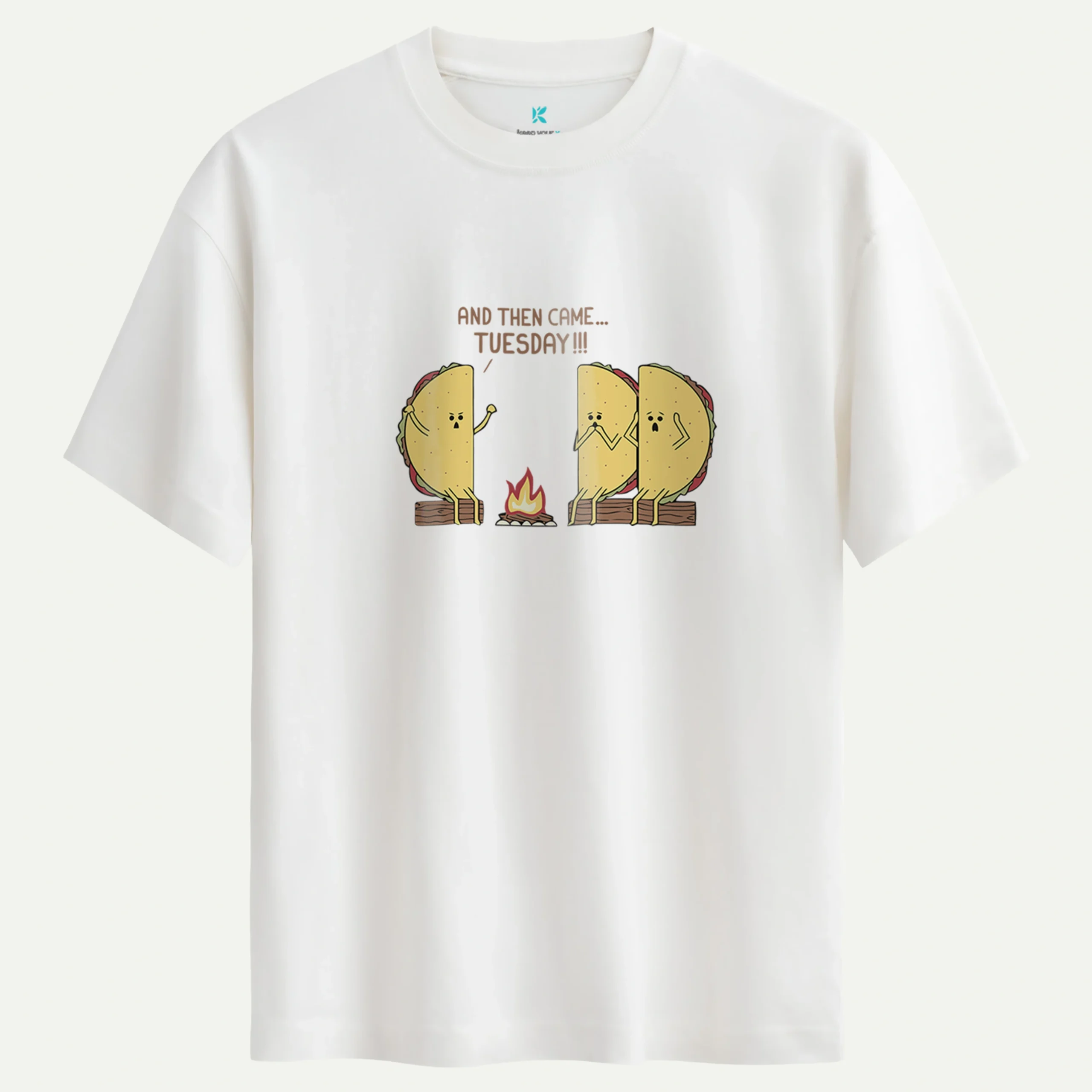 Taco_Tuesday_beyaz.webp Taco Tuesday Baskılı Tişört - Görsel 1