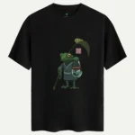 Zen Frog Baskılı Tişört - Görsel 2