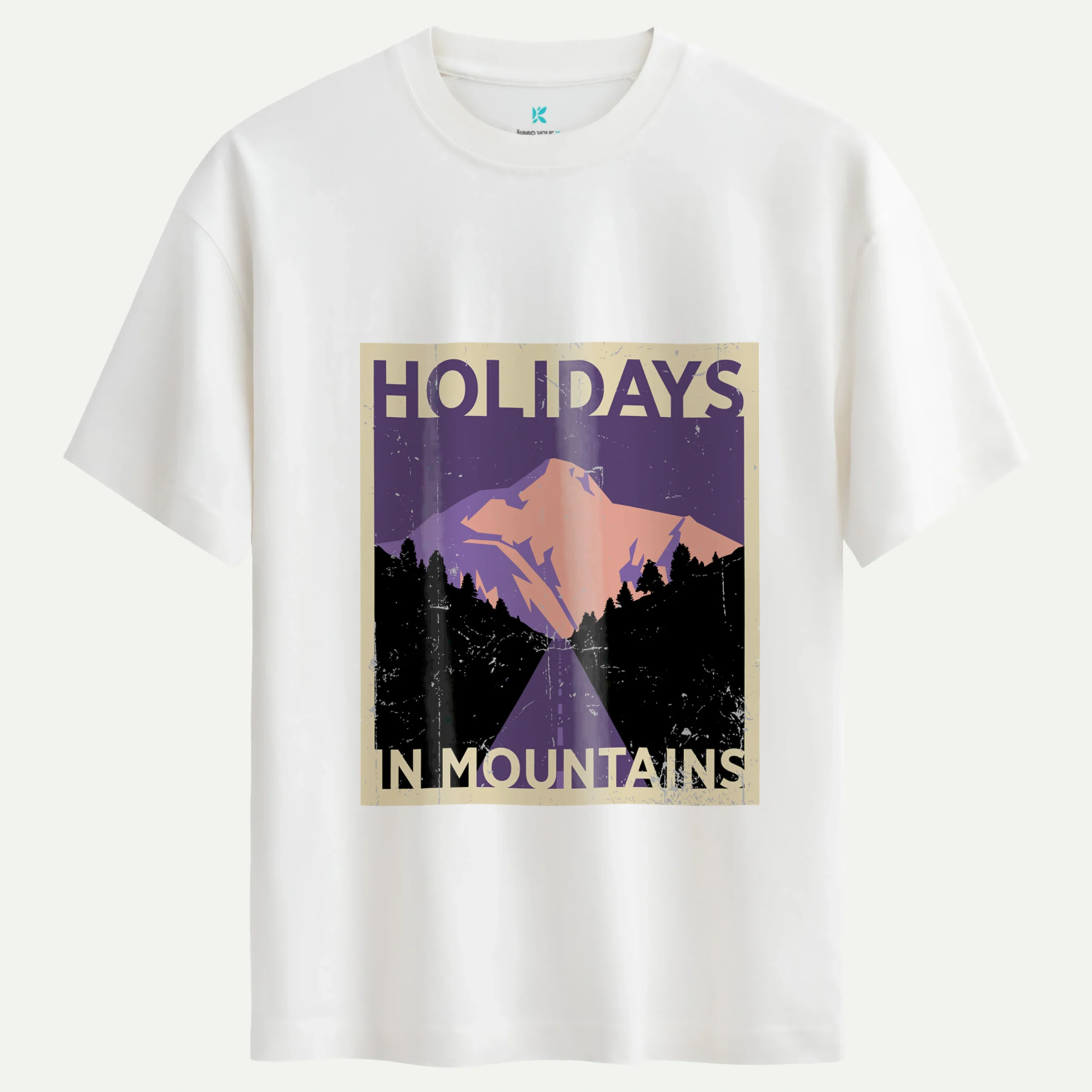 holiday_beyaz.webp Holiday Baskılı Tişört - Görsel 1