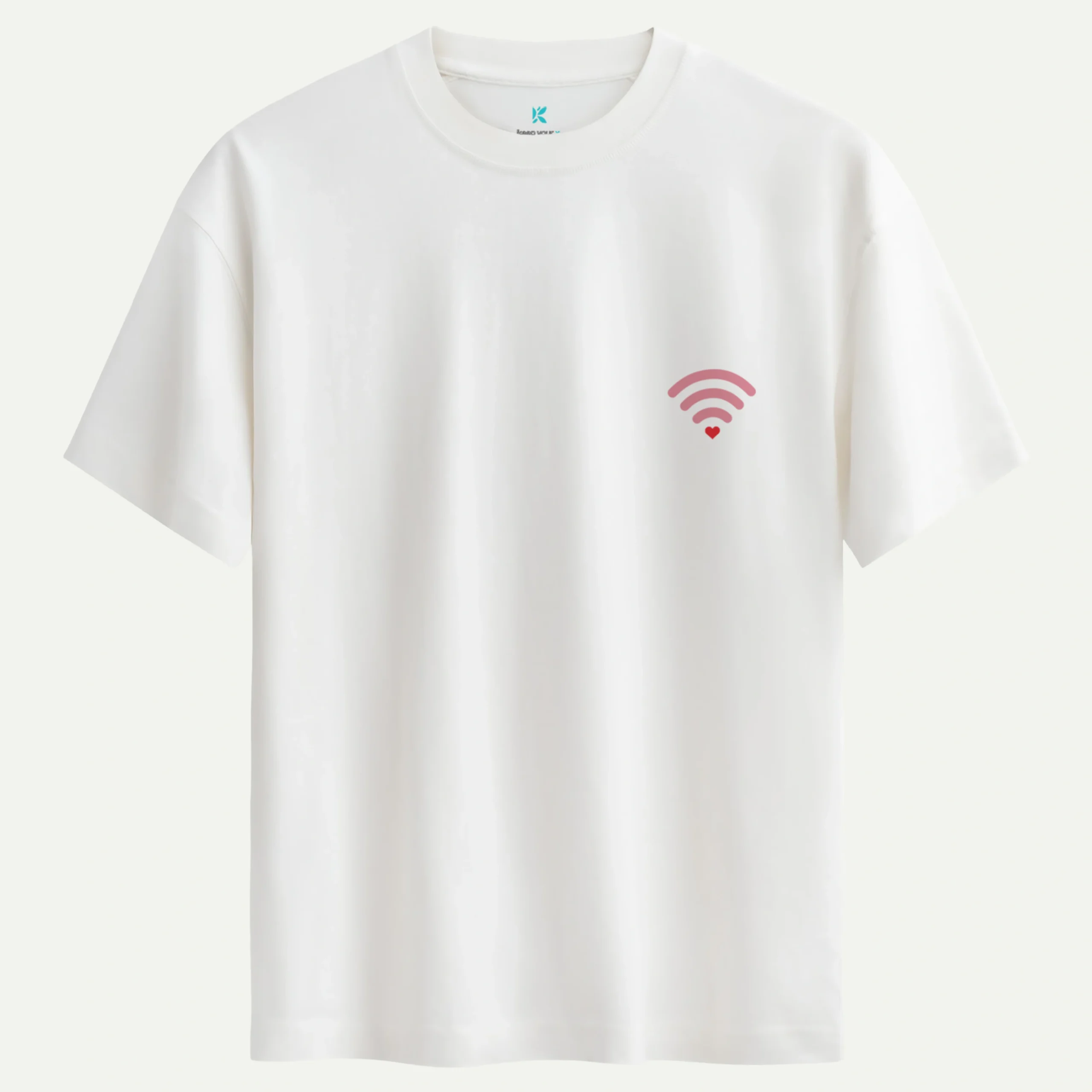 wifi_hearth_beyaz.webp Wifi Hearth Baskılı Tişört - Görsel 1