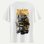 Shark Attack Baskılı Tişört