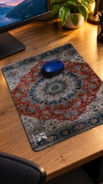 KYX Klasik Oryantal Hali Desenli Mousepad 40x28 Cm - Görsel 2