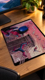 KYX Spider Man Cizim Tasarimli Mousepad 40x28 Cm - Görsel 2
