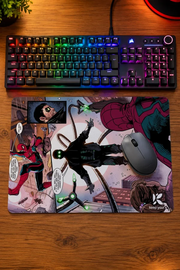 KYX Super Kahraman Cizgi Roman Desenli Mousepad 40x28 Cm