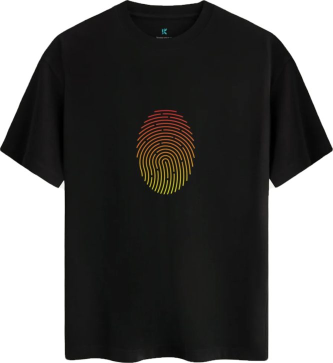 Lion'S Fingerprint Baskılı Tişört